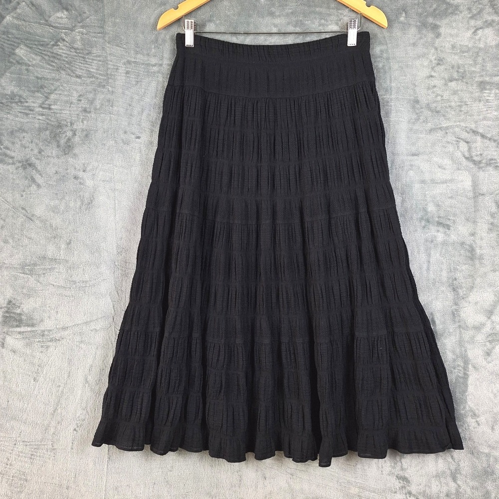 Max Studio Skirt Small Broomstick Boho Tiered Maxi Peasant Whimsigoth Prairie